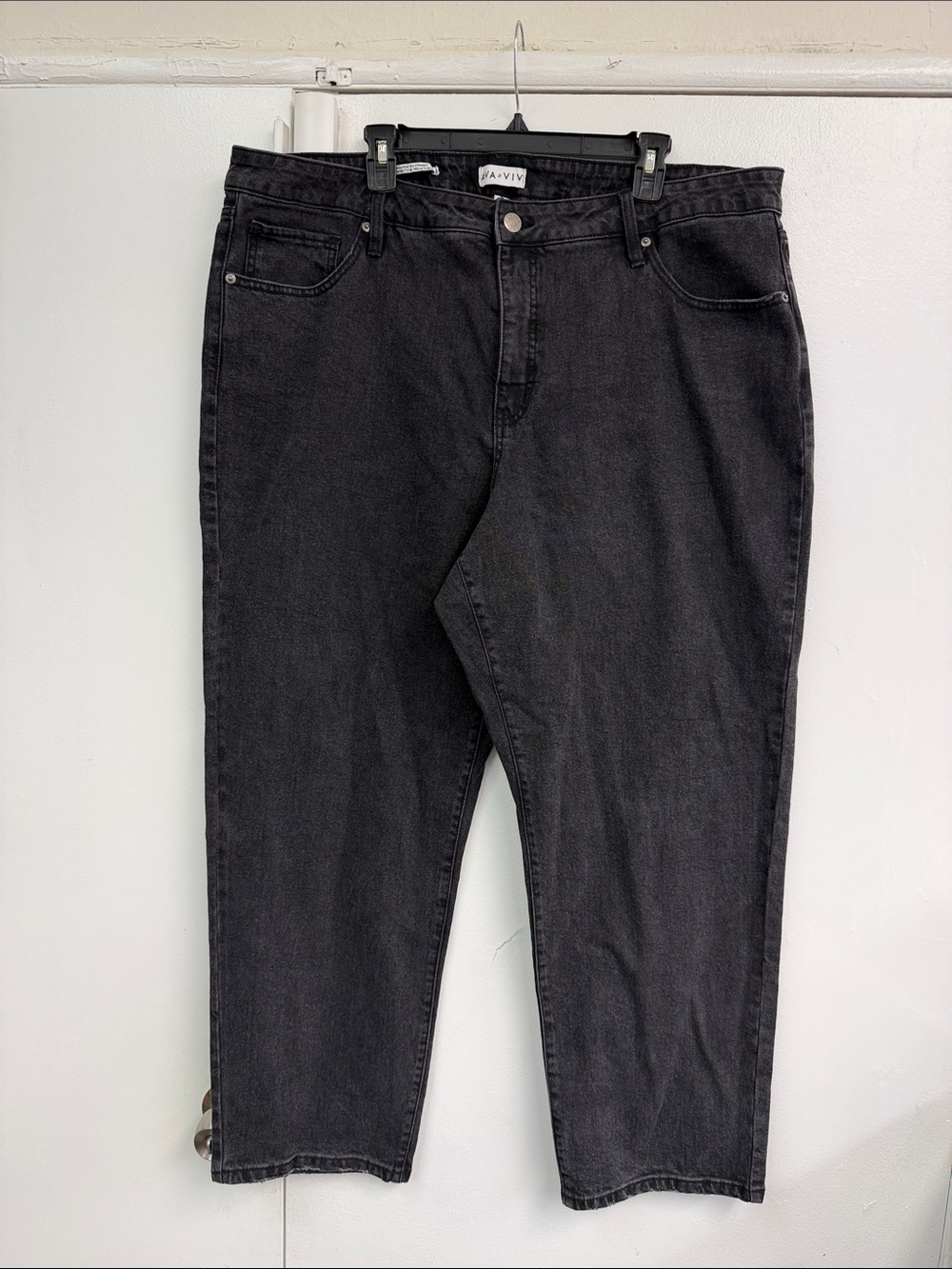 Ava & Viv high rise 90s straight size 20 like new Black Relaxed Fit Jeans